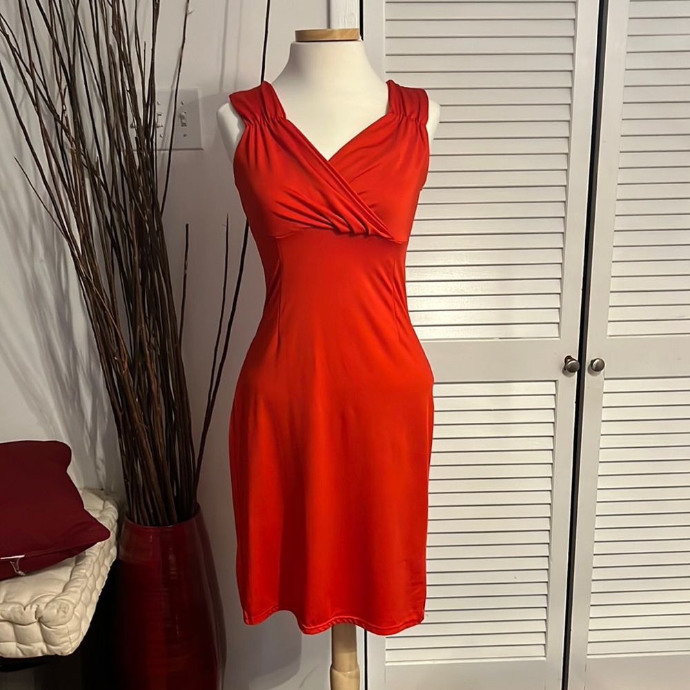 Red stretchy dress